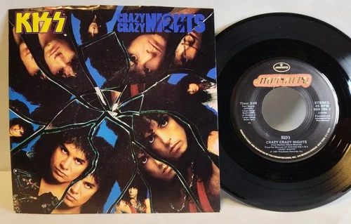 Hard Rock 45 - KISS - Crazy Crazy Nights - OG Press - EX