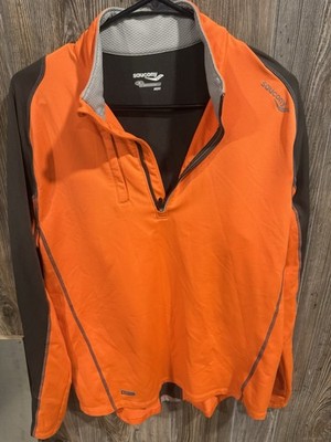 Saucony Running Men s Medium Vizi Pro Zip Up Gray And Orange 