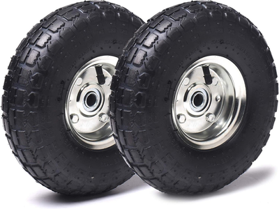 #ad 2 Pack 4.10 3.50 4 Tire and Wheel Replacement Pneumatic Tires 10 Inch Wheel w $37.63