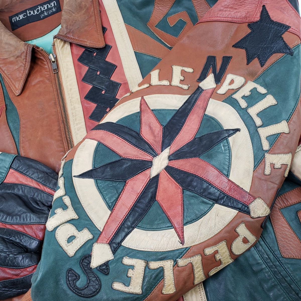 Vintage 90s Marc Buchanan Pelle Pelle Leather Jacket Mens XL 48