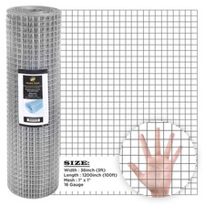 Galvanized welded wire fence 36"x100FT 1" 16GA SIMBA STEEL hardware cloth mesh
