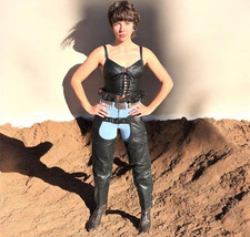 Women Girl Western Leather Chap Riding Pant Cowgirl Native Chap, Riding Pant