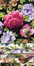 SPRING GARDEN Floral Digital Print Fabric - Cotton Hand - 58 Inch. in Width,  H