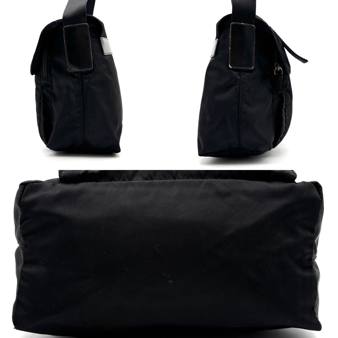 Authentic PRADA Shoulder Bag Triangular Logo Plat… - image 4