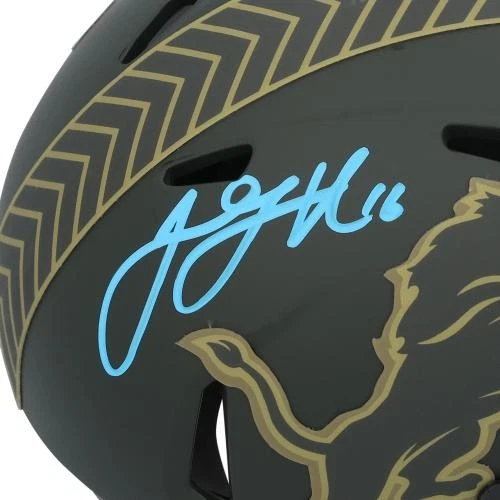 Minicasco Jared Goff Detroit Lions Firmado Riddell 2025 Salute To Service Speed Foto 2 de 3