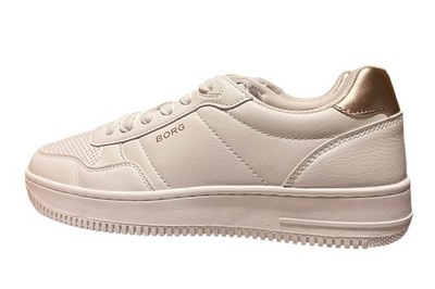 Björn Borg Classic White/Gold Tennis Style Sneaker Women s T2020 Us Sz 11/EU 42