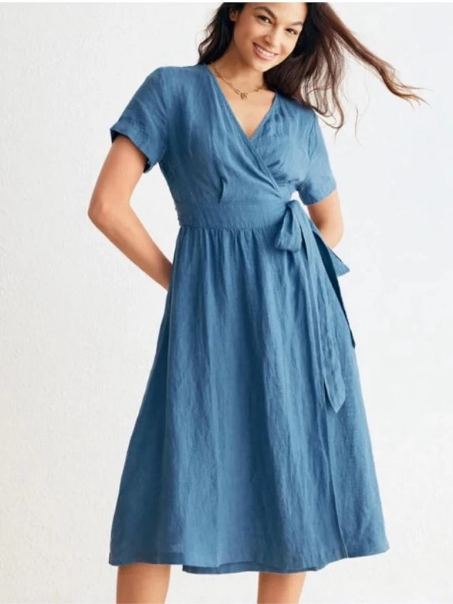 chinese dress ladies The Safari Linen Wrap Dress Oatmeal Beige main image 1