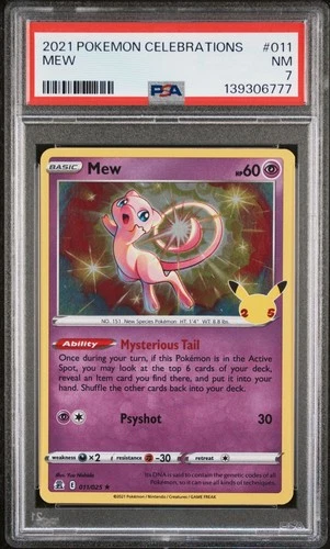 2021 POKEMON CELEBRATIONS #011 MEW PSA 7
