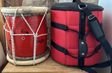 Tambora Dominicana profesional de soga artesanal con estuche y baqueta