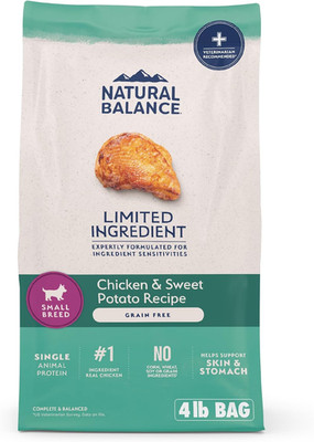 Limited Ingredient Small Breed Adult Grain-Free Dry Dog Food, Chicken & Sweet Po