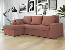 Ecksofa Karol Cord Eckcouch Polsterecke Sofa Schlafsofa Ecke Schlaffunktion M24