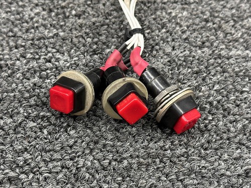 Beechcraft B-60 Red Push Switches (Set of 3)