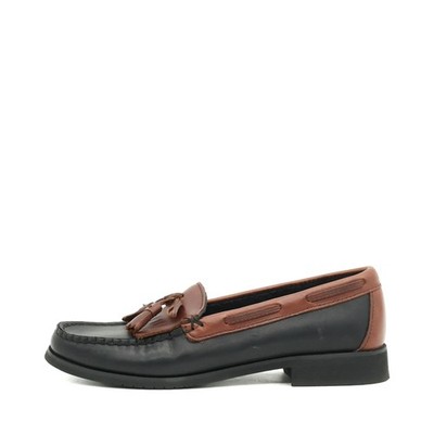 Sebago Damen 570-91 Slipper Schwarz/Braun Leder Low-Top Quasten LS Loafer EU 37