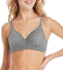 Hanes Women's Ultimate Perfect Coverage Foam Wire-Free Bra, Charcoal, 2X-Large