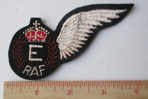1940s PATCH KING WW2 ROYAL AIR FORCE RAF ENGINEER BREVET WING No Glow