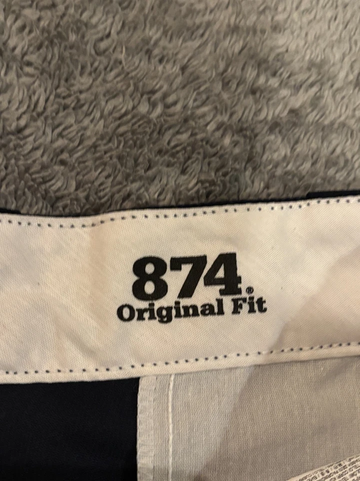 Pantalones Dickies Para Hombre 34x30 Azul 874 Ajuste Original Trabajo Sarga Pierna Recta Uniforme Foto 2 de 4