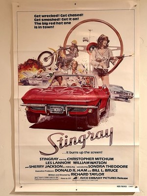 Vtg. Corvette STINGRAY 1978 Original SS Cult Movie Poster 27  x 41  VNM