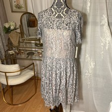 Eliza J Floral Lace Overlay Sheath Dress