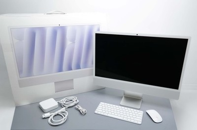 Apple iMac 24'' All-in-One M4 chip 10 Core 16GB RAM 256GB SSD Silver MWUU3LL/A