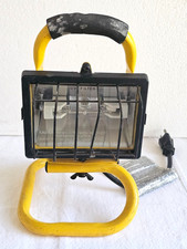 Vtg Regent L-860 Portable Work Light 250w Yellow Halogen Construction Shop Lamp