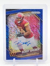 BOBBY WAGNER 2025 PANINI PRIZM BLUE SHIMMER AUTO /25 COMMANDERS FOOTBALL Q5384