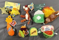 BARK  Lot of 7 Dog Toys Small Plush - NEW