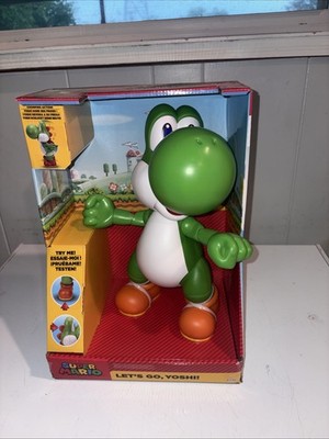 New SUPER MARIO Let's Go, Yoshi! 12-Inch-Tall Interactive Action Figure with 20+