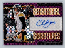 Chris Boswell 2025 Panini Prizm Sensational Signatures Purple Power #/49 AUTO