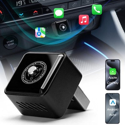 Wireless CarPlay Adapter - Android Auto USB Adapter Plug & Play Dual-Band BT 5.3