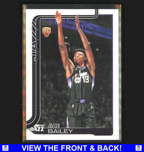 Ace Bailey 2025 Topps Base RC UT Jazz 205