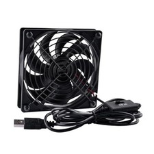DeskPi RackMate Accessories 120mm x 120mm USB Cooling Fan with L/M/H 3-Degree