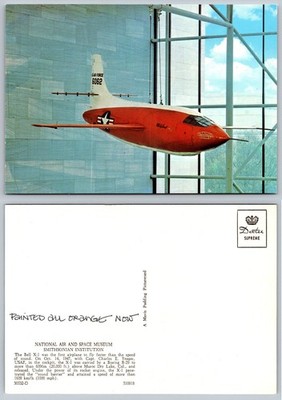 Bell X-1 Glamorous Glennis Supersonic Jet Postcard Smithsonian Museum