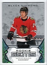 2020-21 Upper Deck Black Diamond Rookie Gems Nicolas Beaudin Chicago Blackhawks