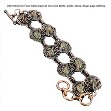 Copper Dragon Bloodstone Gemstone Confirmation/Communion Wire Wrapped Bracelet