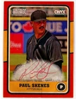 2025 Onyx Vintage Baseball Paul Skenes Red On Card Autograph #/25 Auto Pirates