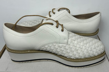 La Redoute (Anne Weyburn) Woven Leather Brogues - Size UK 8  42 - White - New
