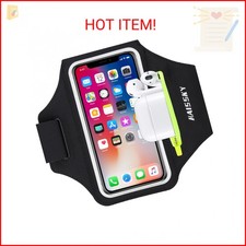 Running Armband with Earphone Bag Cell Phone Armband for iPhone 17 16 15 Pro 14