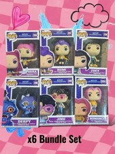 Kpop demon hunters funko pops x6 set Zoey Rumi Mira Derpy Jinu Romance Brand New