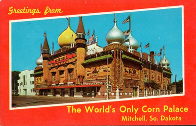 Greetings from Mitchell South Dakota The World's Only Corn Palace Postcard