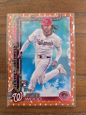 2025 Topps Holiday - Gold Holiday Lights - #H94 James Wood (RC) - Nat
