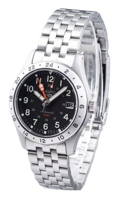 Seiko 5 Sports GMT Field Series Stainless Steel Black Dial SSK023K1 Men's Watch