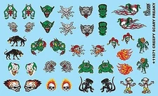 Gofer-Racing Creepy Scary Freaky Heads/Figures - Plastic Model Vehicle Decal