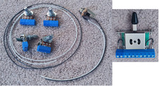 SOLDERLESS Guitar Wiring EZ-INSTALL KIT for 2PU 3-Way Switch Wire Jack Pots Caps