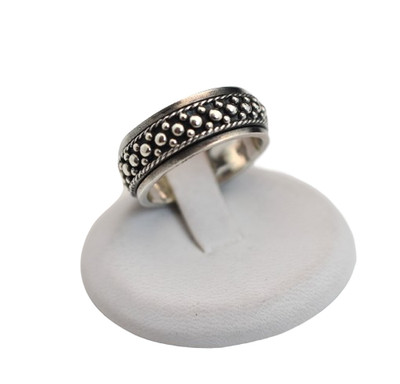 925 Sterling Silver Spinner Ring Fidget Worry Spinning Wedding Band Unisex