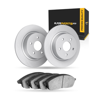 For Volvo S60 2012-2018 Brake Rotor Set Rear | Cast Iron Solid 5 Lug Plain Rotor