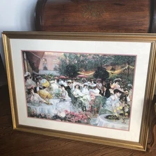 Le Dinner A L'Hotel Ritz Paris 1904 Signed 30x40 Pierre-Georges Jeanniot VGUC