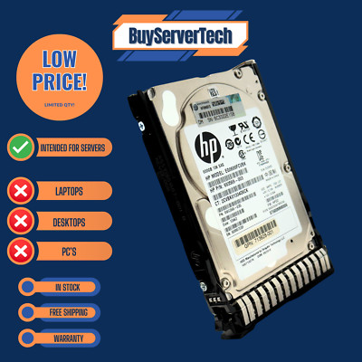 HP 652583-B21 600GB 10K 2.5'' SAS 6G SFF HDD 653957-001 Smart Carrier G8 G9 G10