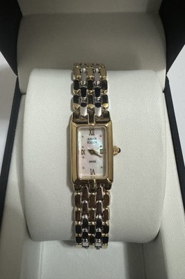 Vintage Anne Klein Two tone Rectangular Face Women display picture 1