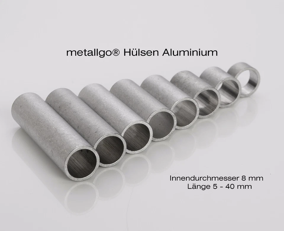 metallgo® Aluminium Alu Hülsen | Distanzhülsen Abstandshülsen Abstandshalter - Bild 4 von 4