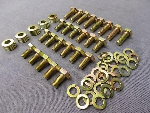 Ford Essex V6 High Tensile ZINC & COLOUR Plated HEX Head Sump Bolt & Washer Kit - Picture 3 of 6